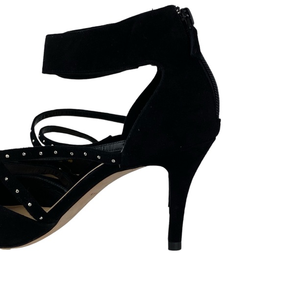 Cole Haan Classic Trella Pump Black Suede Heels Studded Straps Women’s Size 7.5 - Picture 7 of 13